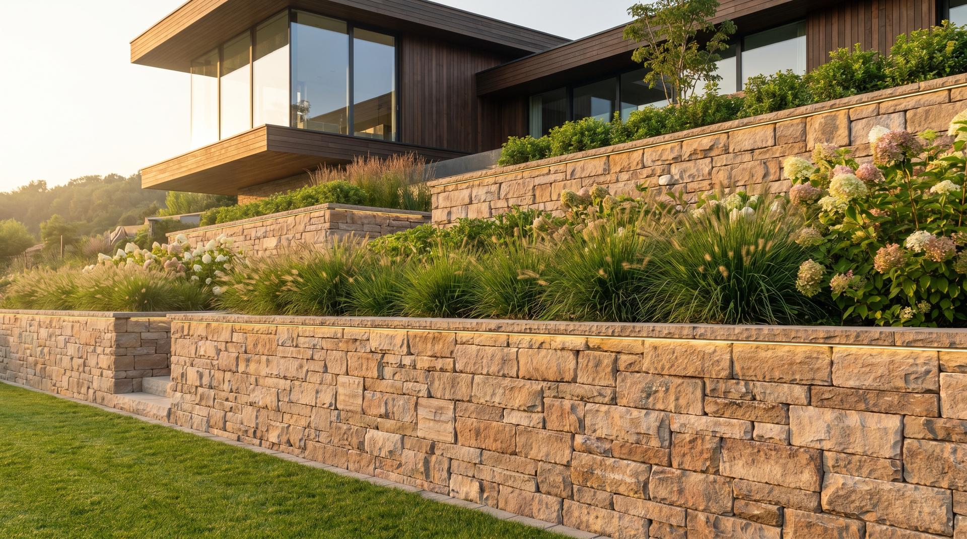 Structural Retaining Walls and Terracing fine detail